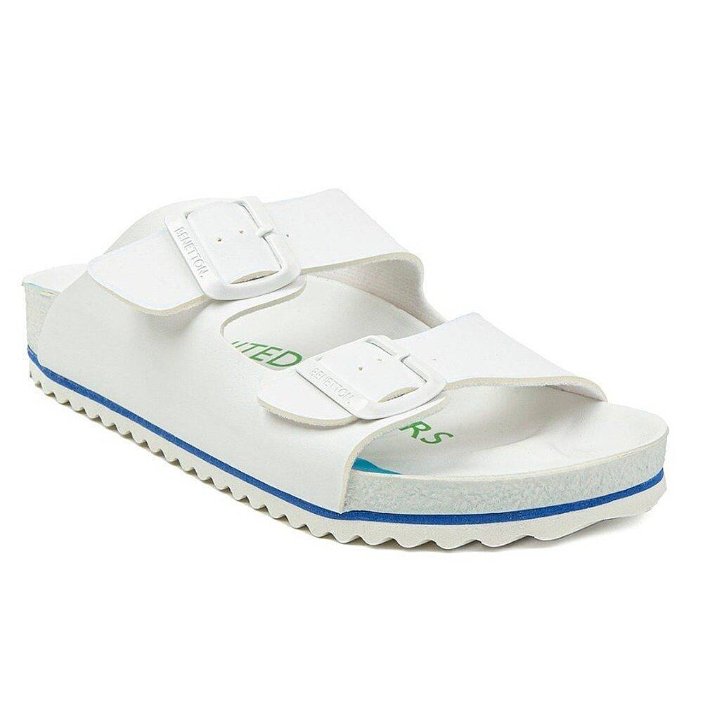 Benetton BN-1084 Beyaz Kadın Günlük Terlik - 1