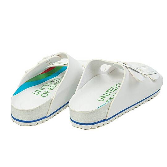 Benetton BN-1084 Beyaz Kadın Günlük Terlik - 3