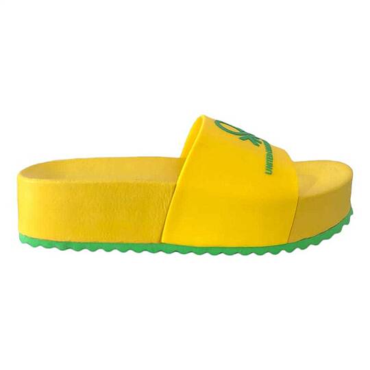 Benetton BN-1126 Sarı Kadın Topuklu Terlik - 2