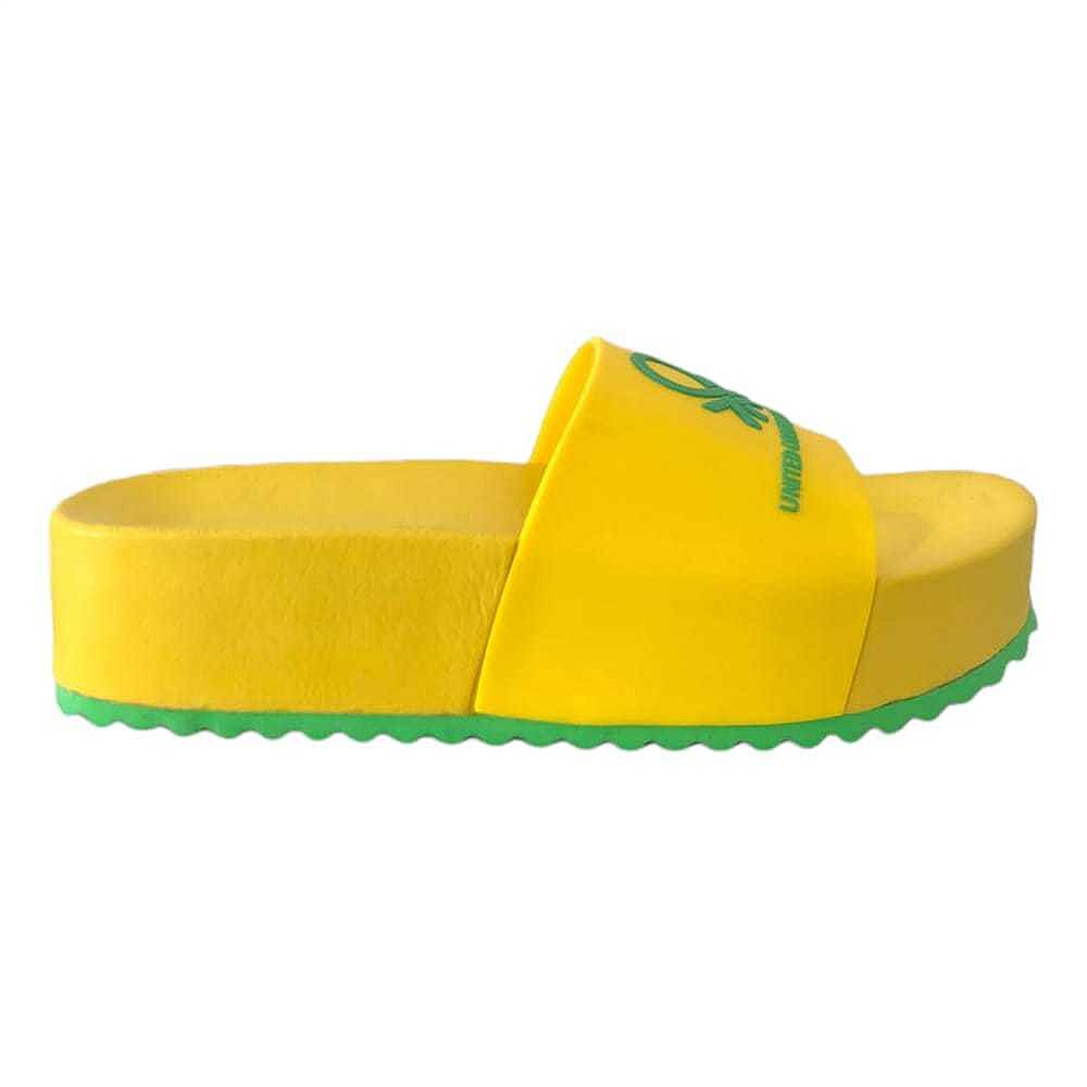 Benetton BN-1126 Sarı Kadın Topuklu Terlik - 2