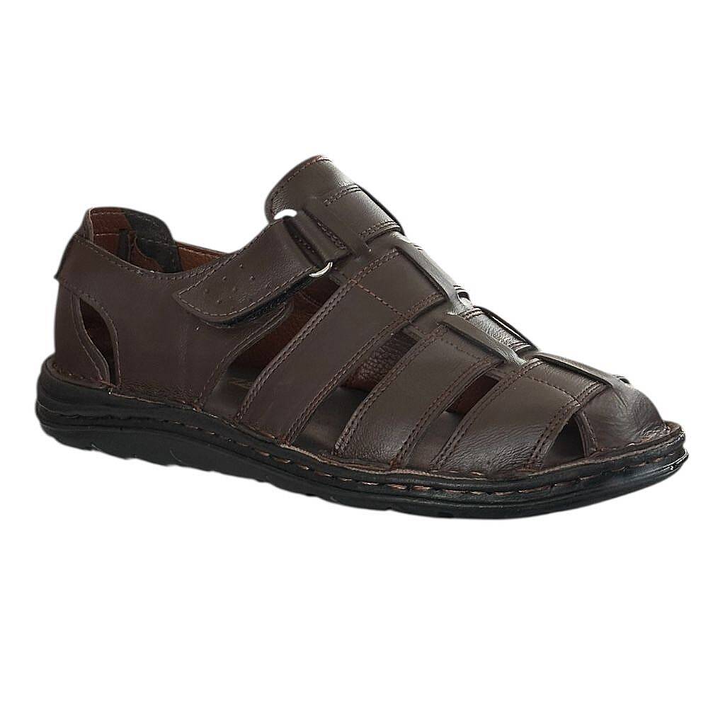 Cex 25Y TRV-8 Kahve Erkek Hakiki Deri Sandalet - 1