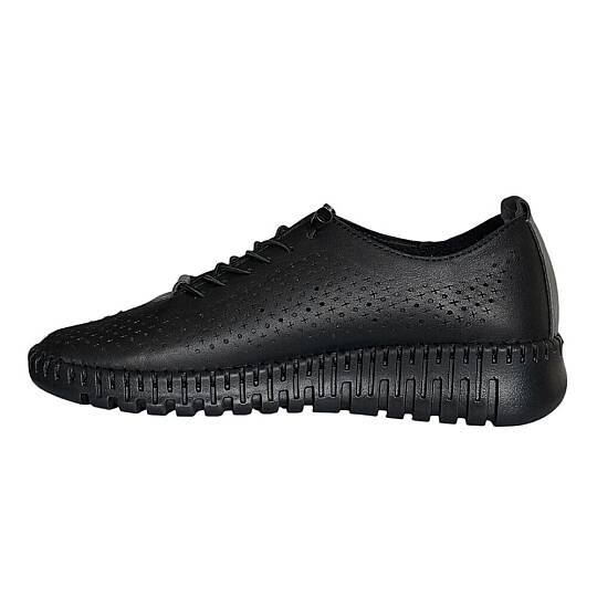 Cex 26Y NBL15 Siyah/Gri Kadın Comfort Deri Ayakkabı - 3