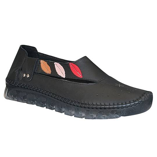 Cex 26Y NBL16 Siyah Kadın Comfort Deri Ayakkabı