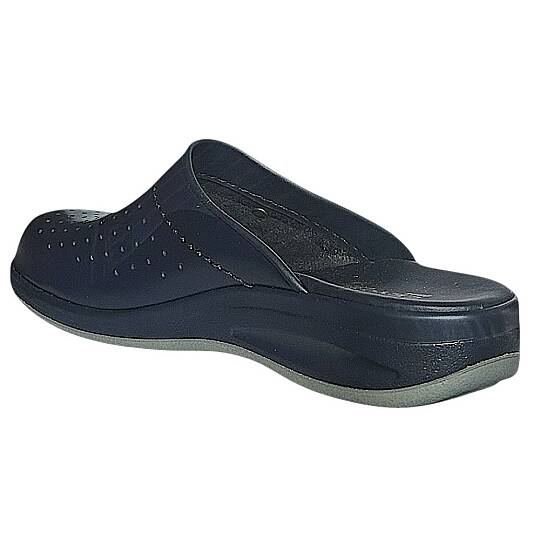 Ceyo 9844-1 Lacivert Kadın Deri Anatomik Taban Sabo Terlik - 3