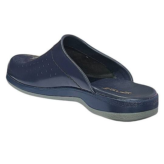 Ceyo 9846-1 Lacivert Erkek Deri Anatomik Taban Sabo Terlik - 3
