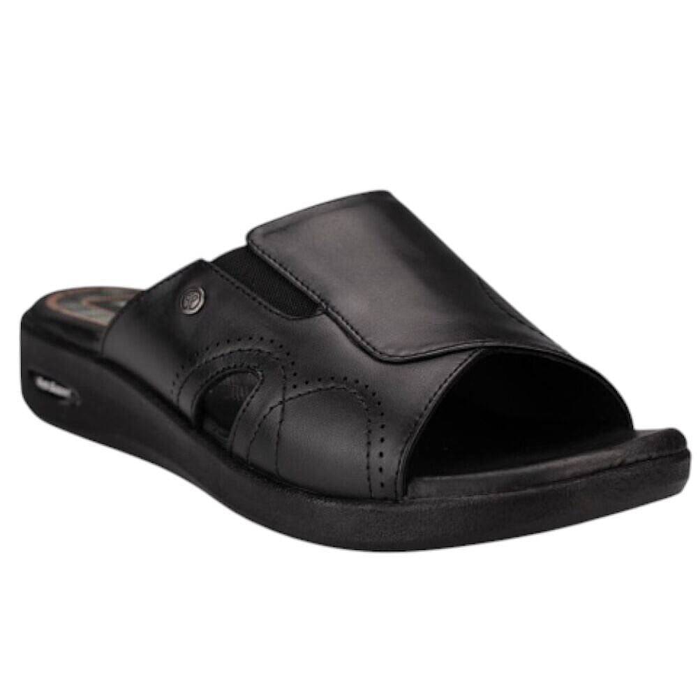 Forelli 13703-G Naye Siyah Kadın Comfort Deri Terlik - 1