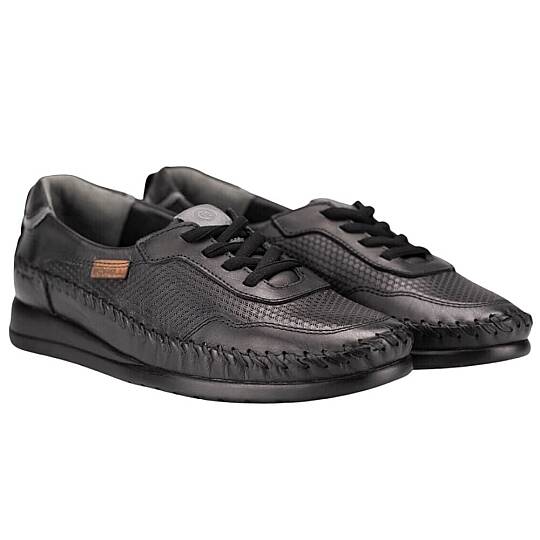 Forelli 14102 Leslie-H Siyah Kadın Comfort Deri Ayakkabı - 3