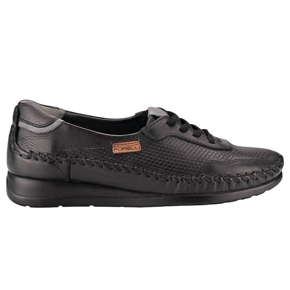 Forelli 14102 Leslie-H Siyah Kadın Comfort Deri Ayakkabı - 2