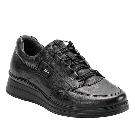Forelli 21308-H Elinor Siyah Kadın Comfort Deri Ayakkabı