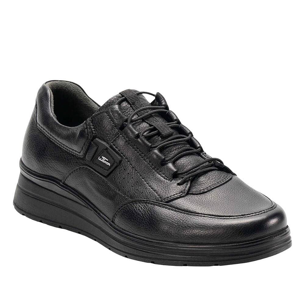 Forelli 21308-H Elinor Siyah Kadın Comfort Deri Ayakkabı - 1