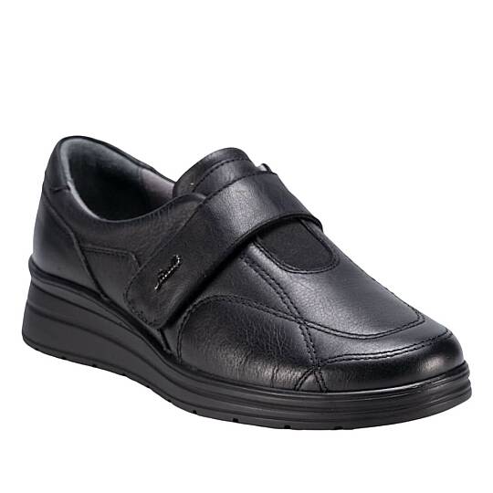 Forelli 21314-H Avilla Siyah Kadın Comfort Deri Ayakkabı