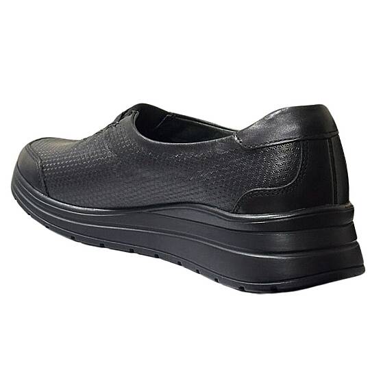 Forelli 21316-H Lace Siyah Kadın Comfort Deri Ayakkabı - 3