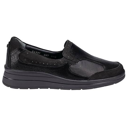 Forelli 21327-H Faye Siyah Kadın Comfort Deri Ayakkabı - 2