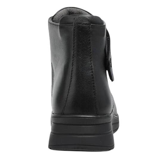 Forelli 21352-H Peykan Siyah Kadın Comfort Deri Hallux Bot - 3