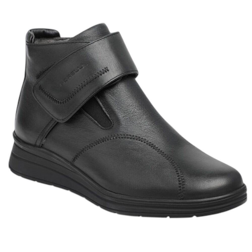 Forelli 21352-H Peykan Siyah Kadın Comfort Deri Hallux Bot - 1