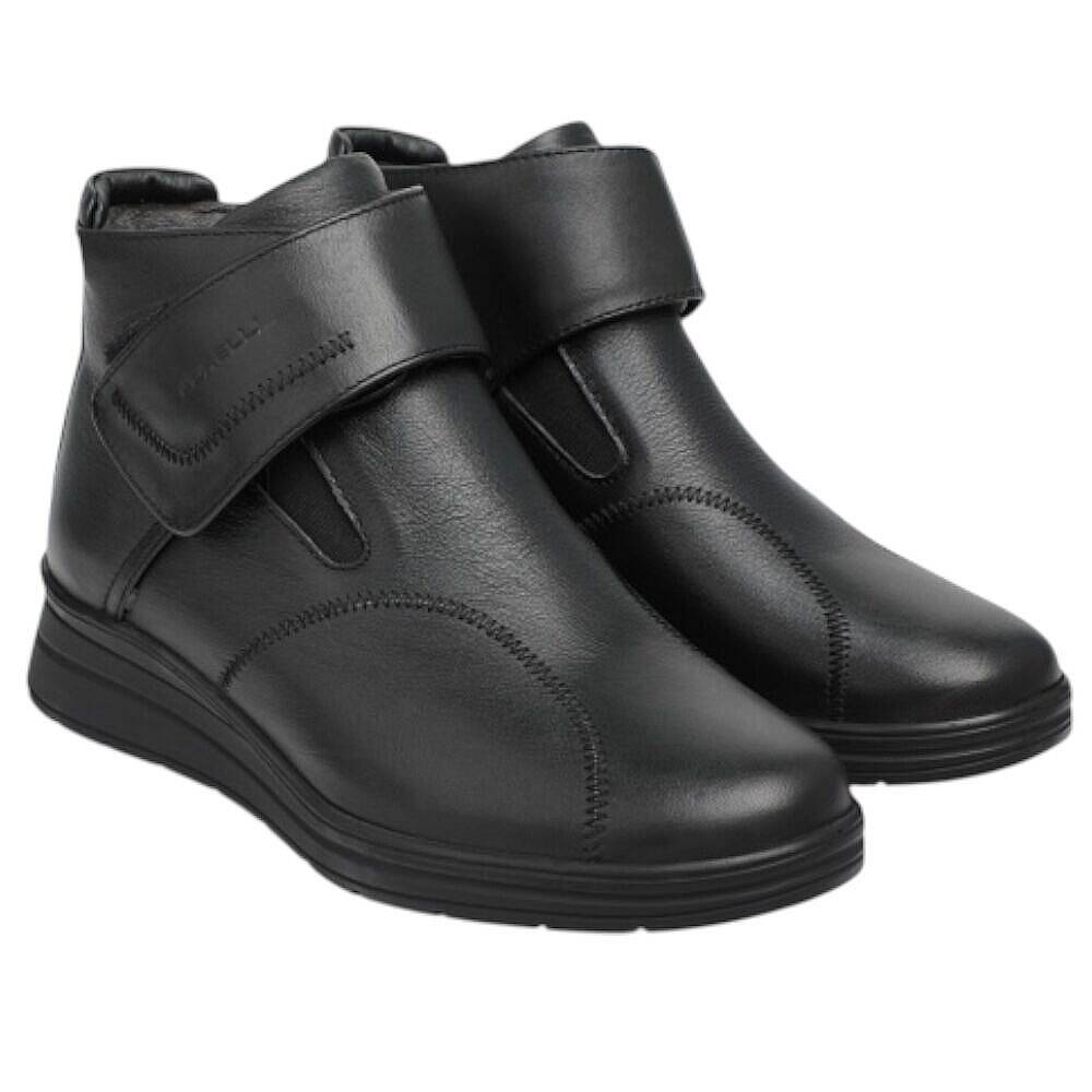 Forelli 21352-H Peykan Siyah Kadın Comfort Deri Hallux Bot - 2