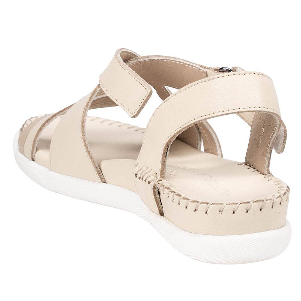 Forelli 22301-G İlya Bej Kadın Comfort Deri Sandalet - 3