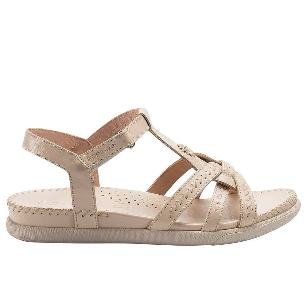 Forelli 22309 Lupin-G Bej Kadın Comfort Deri Sandalet - 2