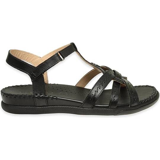 Forelli 22309 Lupin-G Siyah Kadın Comfort Deri Sandalet - 2