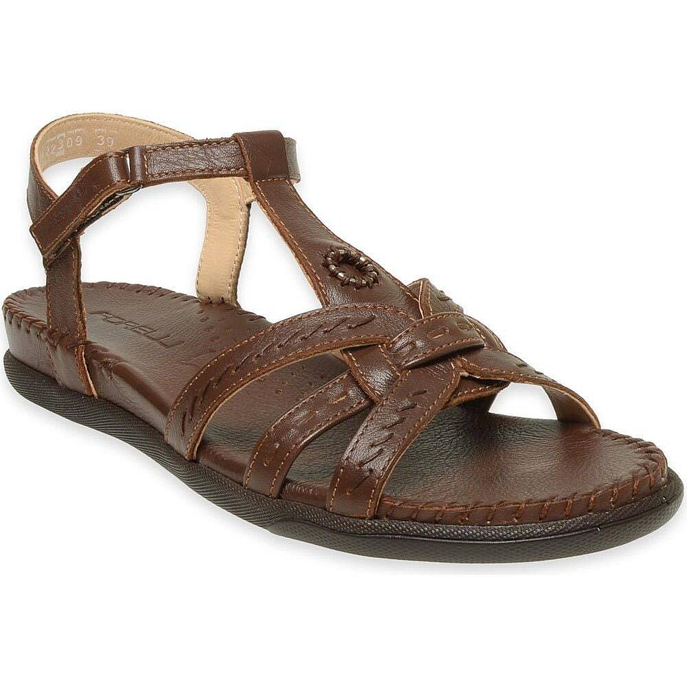 Forelli 22309 Lupin-G Taba Kadın Comfort Deri Sandalet - 1