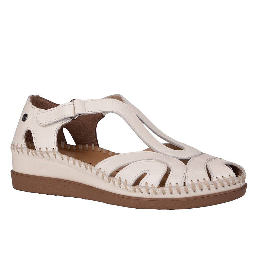 Forelli 22521 Sally-G Bej Kadın Comfort Deri Sandalet - 1