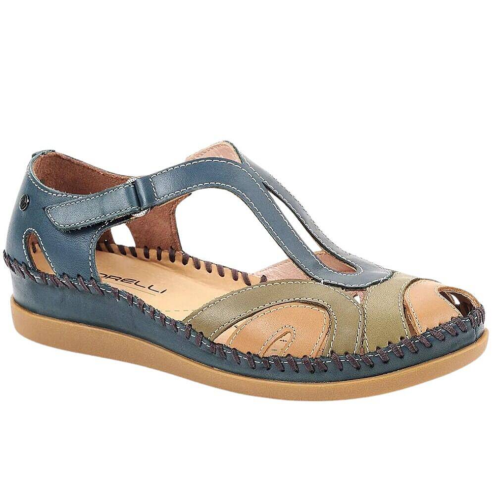Forelli 22521 Sally-G Blue Jean Kadın Comfort Deri Sandalet - 1
