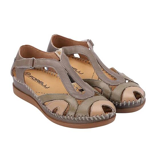 Forelli 22521 Sally-G Vizon Kadın Comfort Deri Sandalet - 2