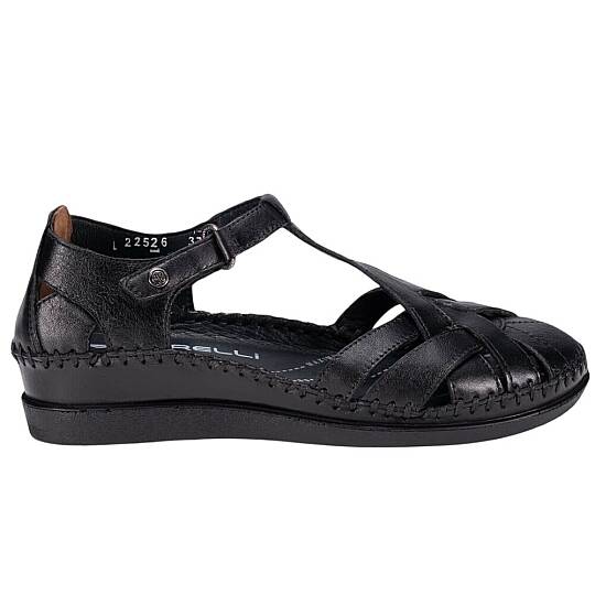 Forelli 22526 Larni-G Siyah Kadın Comfort Deri Sandalet - 2