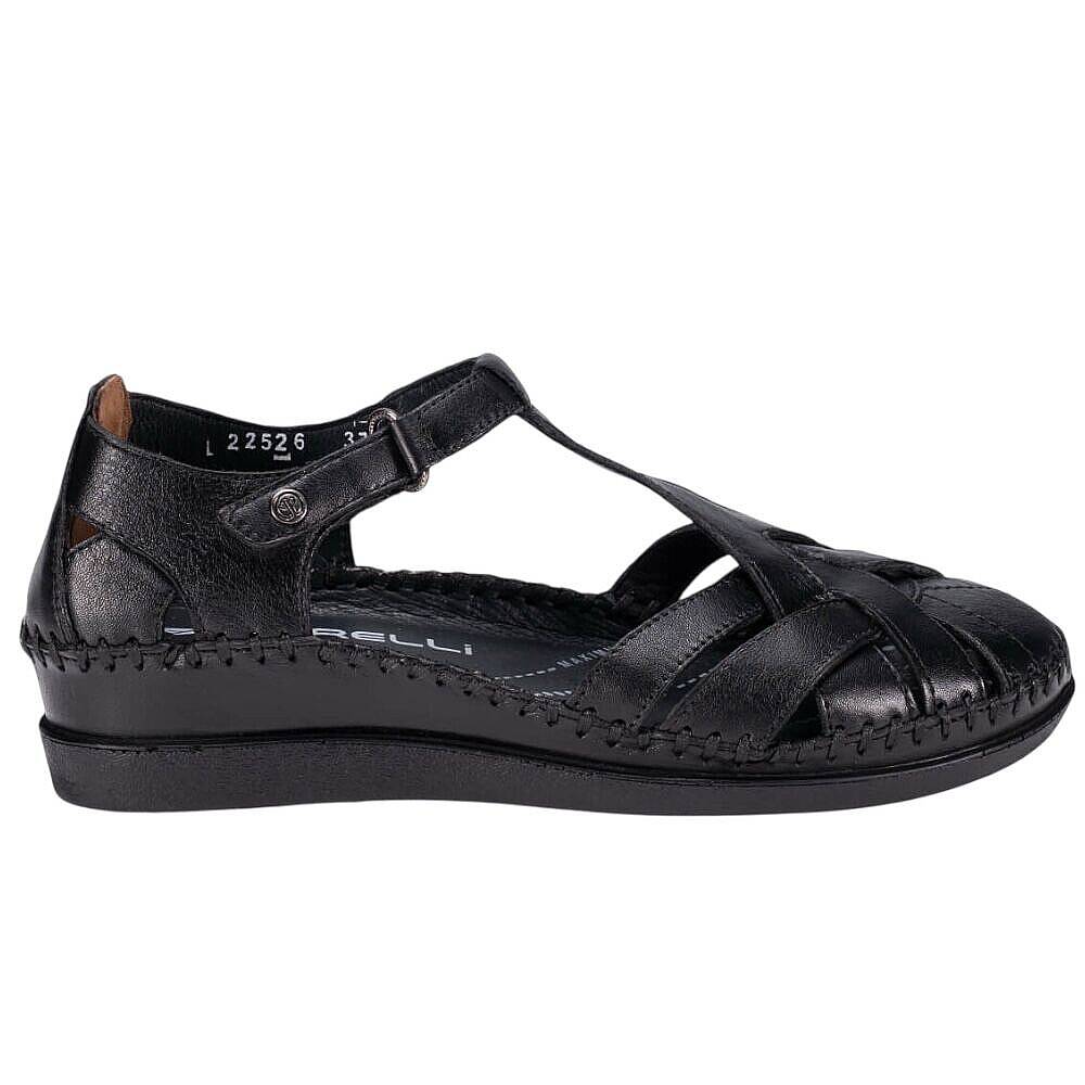 Forelli 22526 Larni-G Siyah Kadın Comfort Deri Sandalet - 2