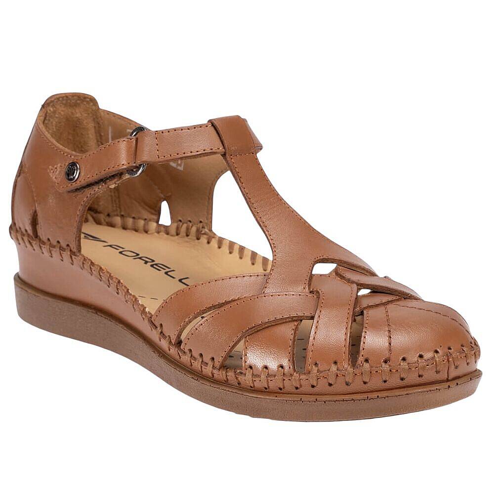 Forelli 22526 Larni-G Taba Kadın Comfort Deri Sandalet - 1