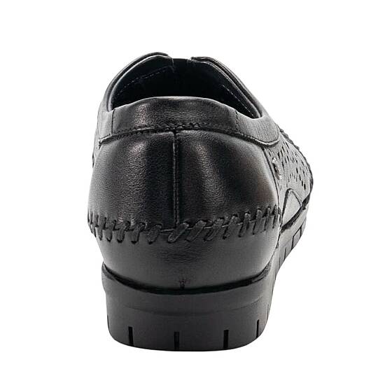 Forelli 23409-G Twin Siyah Kadın Comfort Deri Ayakkabı - 3