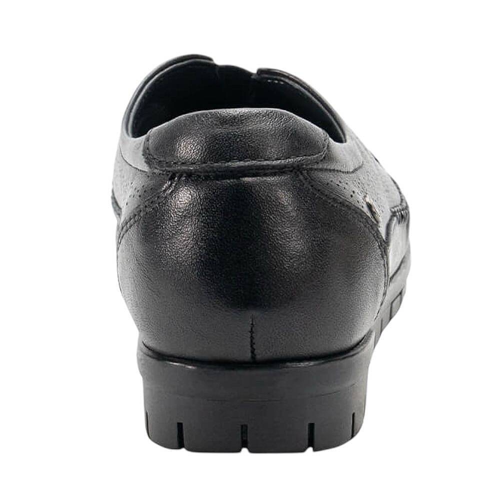 Forelli 23438-G Essel Siyah Kadın Comfort Deri Ayakkabı - 3
