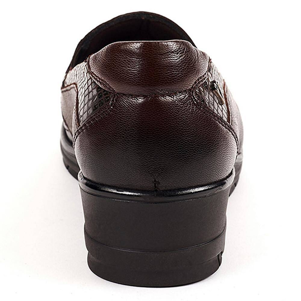 Forelli 25109 Mimoza-H Kahve Kadın Comfort Deri Ayakkabı - 3