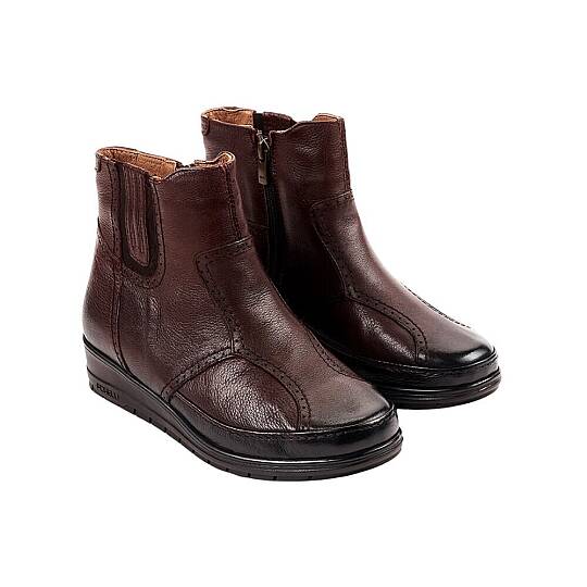 Forelli 25157-H Moly Kahve Kadın Comfort Deri Hallux Bot - 2