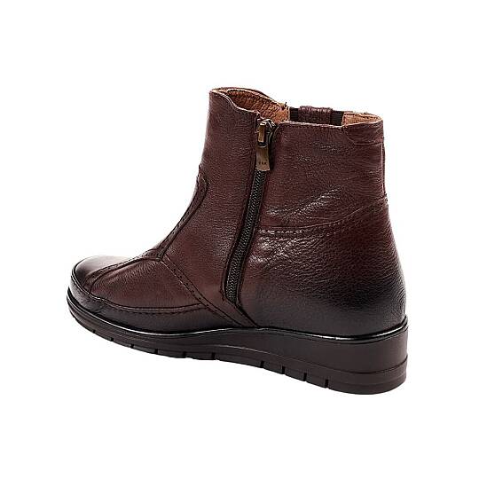 Forelli 25157-H Moly Kahve Kadın Comfort Deri Hallux Bot - 3