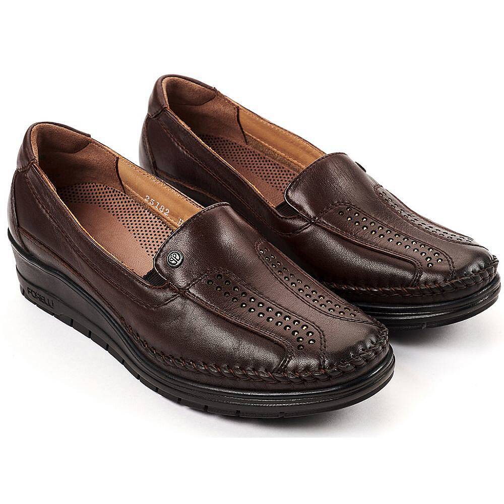 Forelli 25182-H Moriza Kahve Kadın Comfort Deri Ayakkabı - 2