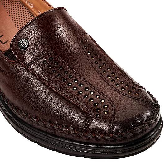 Forelli 25182-H Moriza Kahve Kadın Comfort Deri Ayakkabı - 3