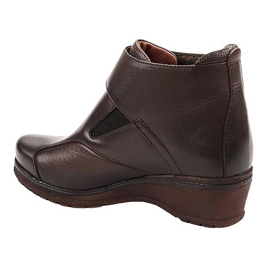 Forelli 25651-K Vionic Kahve Kadın Comfort Deri Hallux Bot - 3