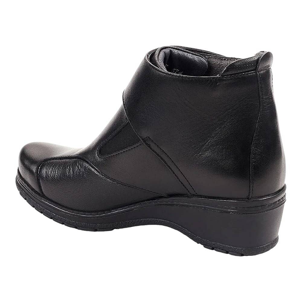 Forelli 25651-K Vionic Siyah Kadın Comfort Deri Hallux Bot - 3