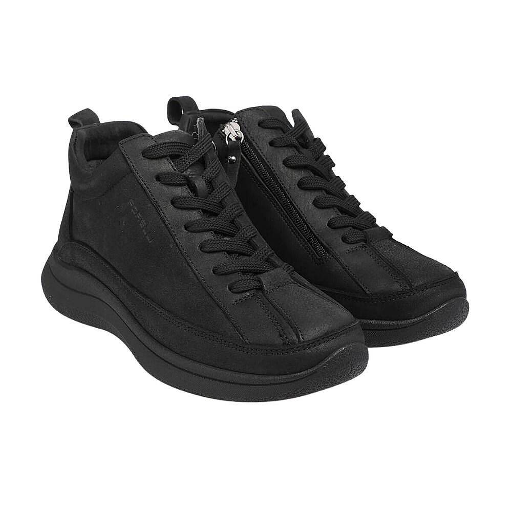 Forelli 27954-G Neva Siyah Kadın Comfort Deri Nubuk Bot - 2