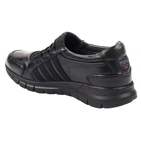 Forelli 29410-G Fulya Siyah Kadın Comfort Deri Ayakkabı - 3