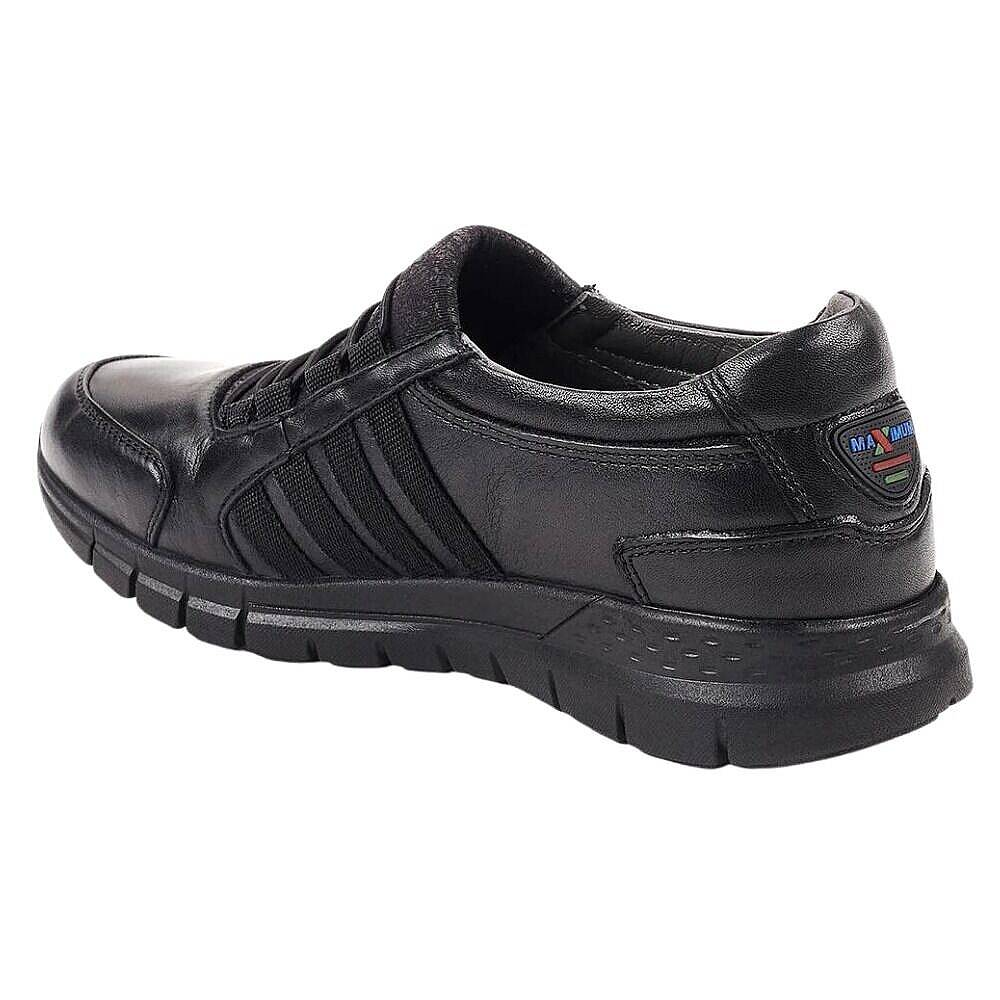 Forelli 29410-G Fulya Siyah Kadın Comfort Deri Ayakkabı - 3