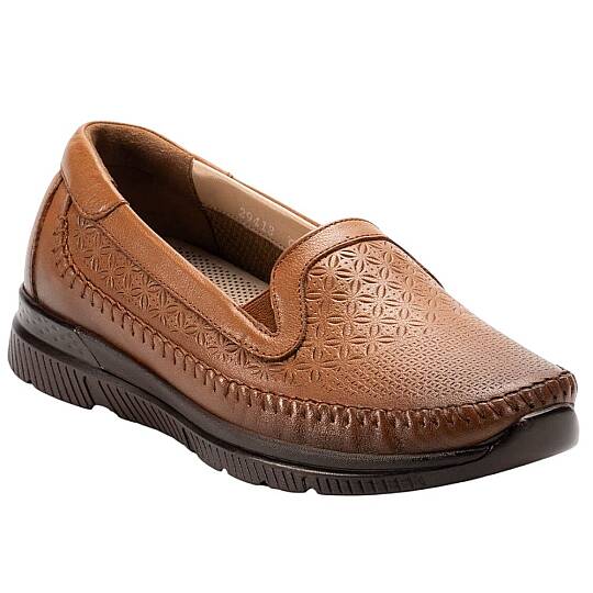 Forelli 29413 Eterna-G Açık Taba Kadın Comfort Deri Ayakkabı
