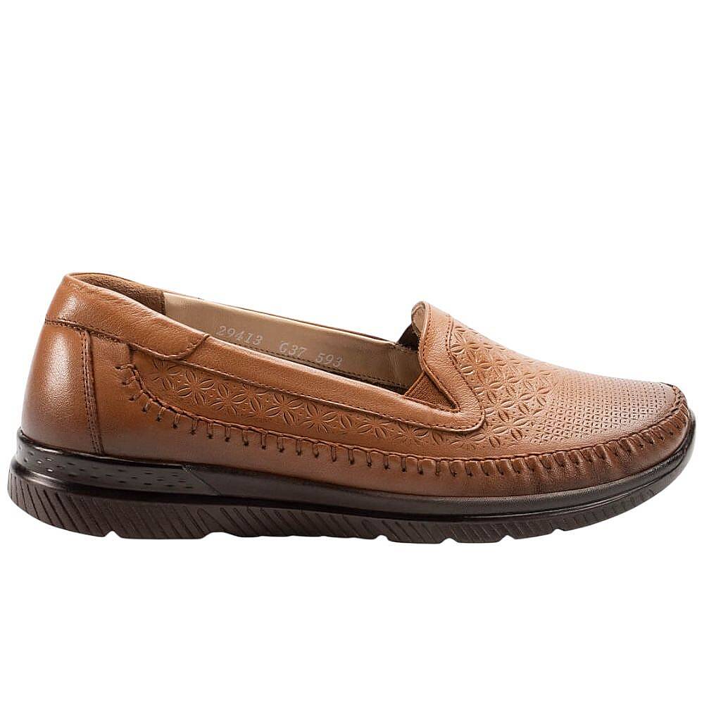 Forelli 29413 Eterna-G Açık Taba Kadın Comfort Deri Ayakkabı - 2