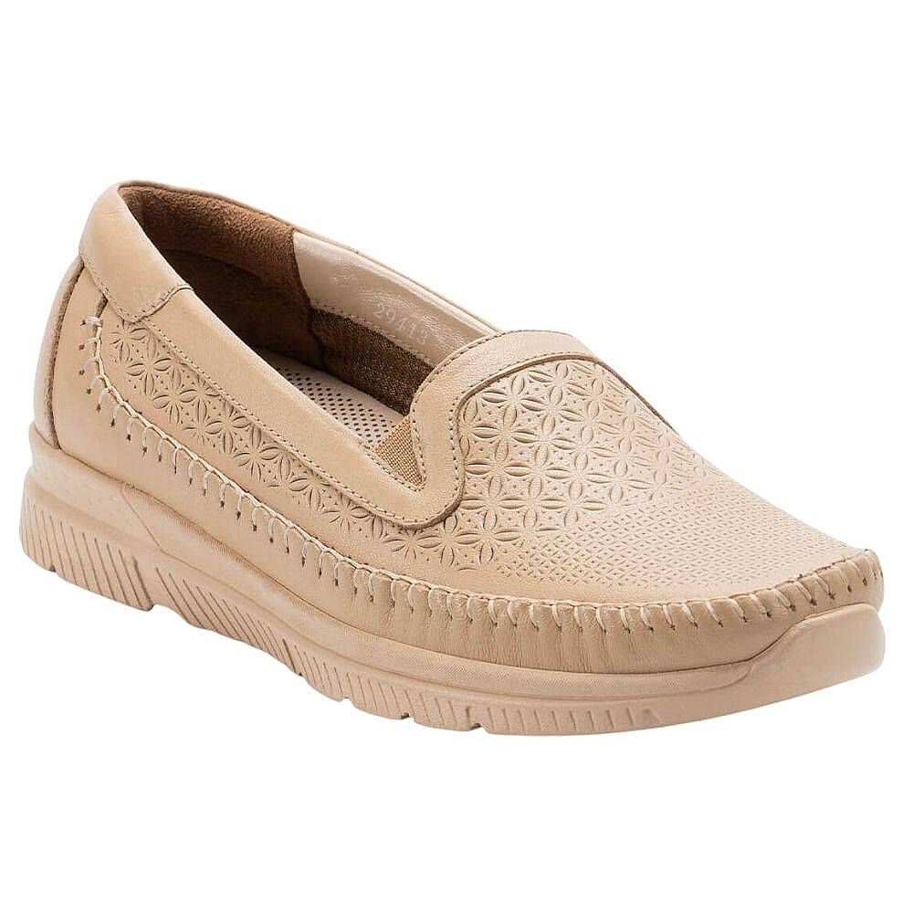 Forelli 29413 Eterna-G Açık Vizon Kadın Comfort Deri Ayakkabı - 1