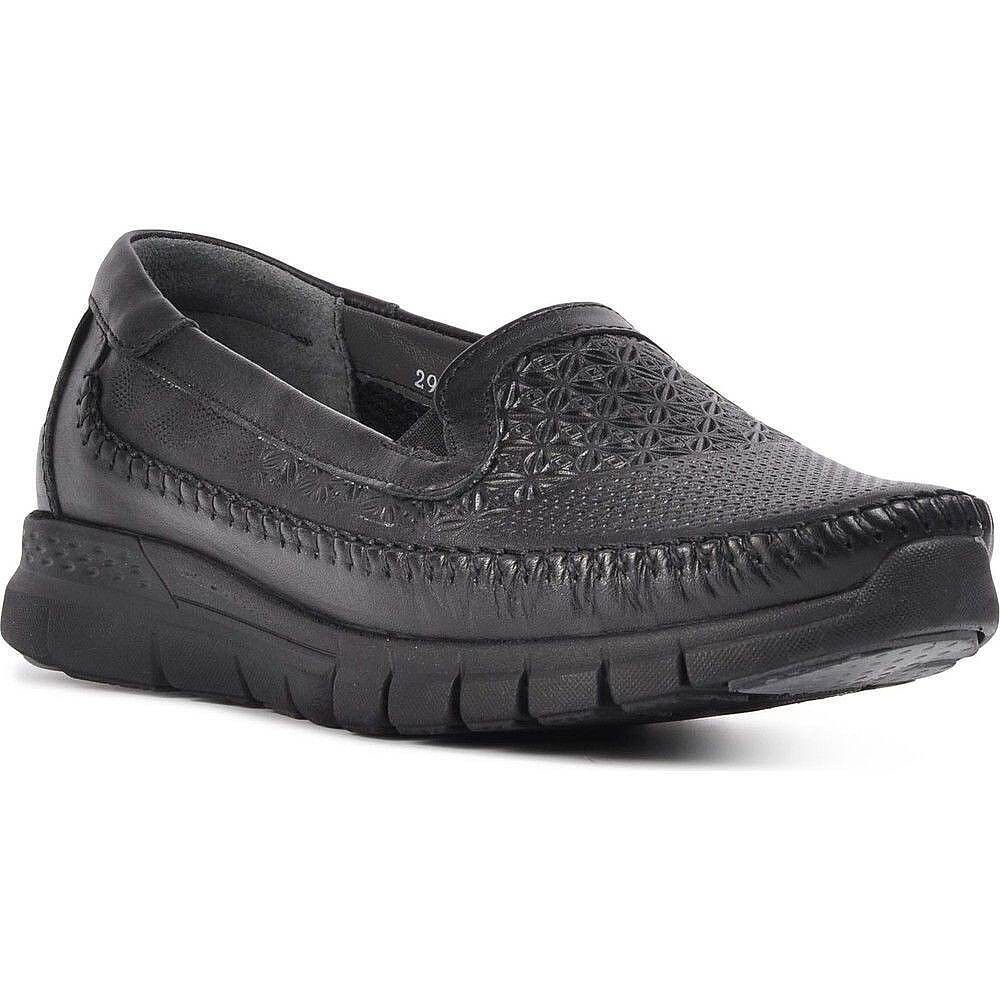 Forelli 29413 Eterna-G Siyah Kadın Comfort Deri Ayakkabı - 1