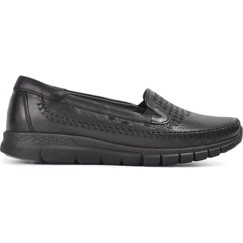 Forelli 29413 Eterna-G Siyah Kadın Comfort Deri Ayakkabı - 2