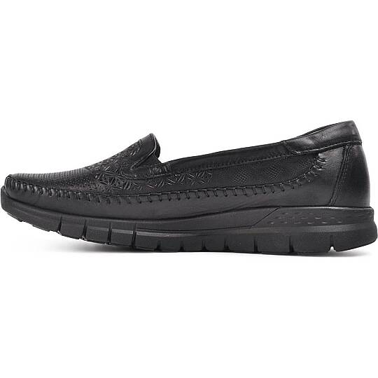 Forelli 29413 Eterna-G Siyah Kadın Comfort Deri Ayakkabı - 3