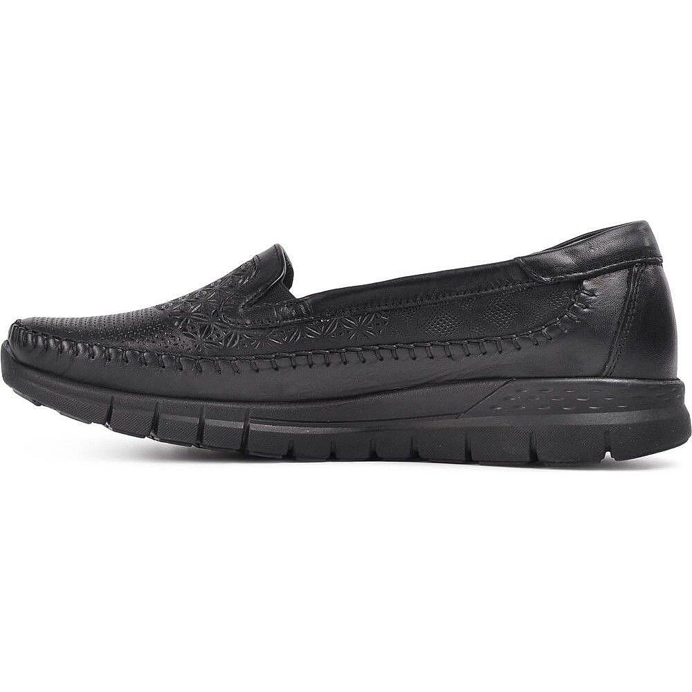 Forelli 29413 Eterna-G Siyah Kadın Comfort Deri Ayakkabı - 3