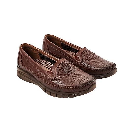 Forelli 29413 Eterna-G Taba Kadın Comfort Deri Ayakkabı - 2
